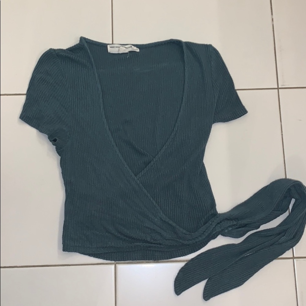 Urban Outfitters Cropped Tie Shirt